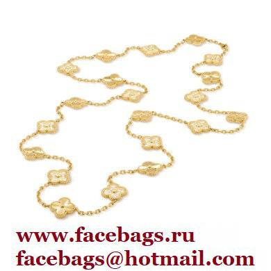 Van Cleef  &  Arpels Onyx Vintage Alhambra diamonds Necklace